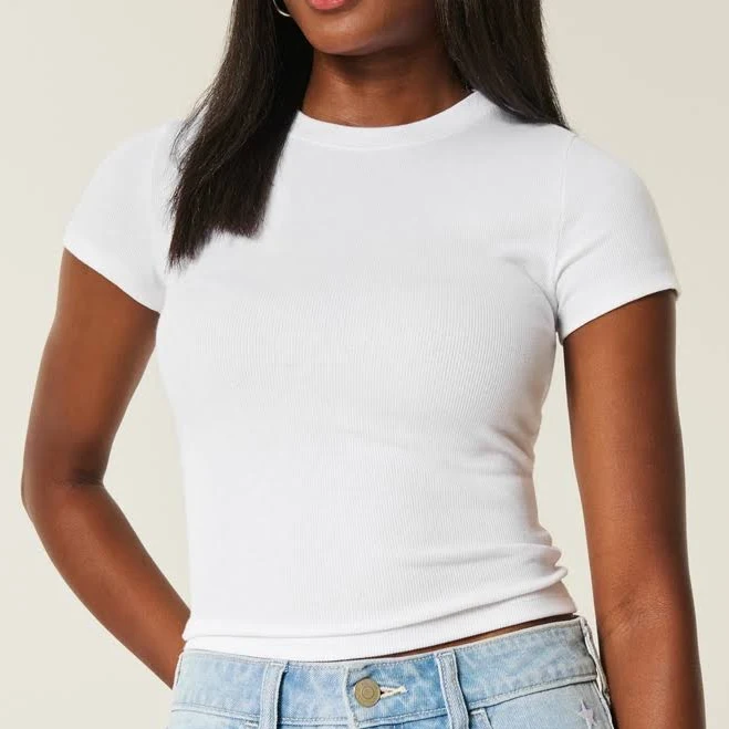top Hollister Women's Crew Baby Tee Hollister Co - Official $6.99