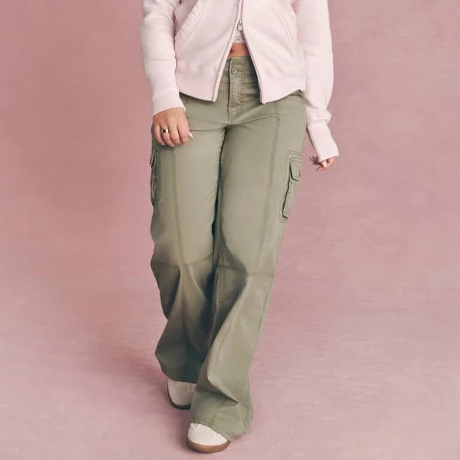 pants Hollister Women's Low-Rise Baggy Cargo Pants Hollister Co - Official $34.99