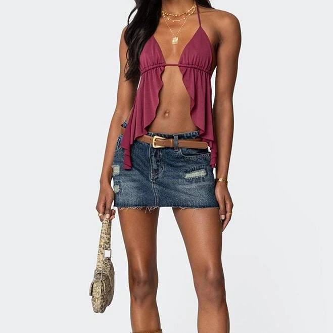 skirt Hunter Distressed Denim Mini Skirt PacSun $62.4