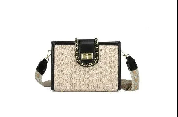 bag HZ-605 Straw Crossbody Bag with Webbing Hatzzi $24.99