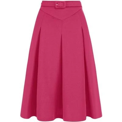 skirt Inspire Chic Women's Belted Waist Pleated A-Line Skirt Target $45.99