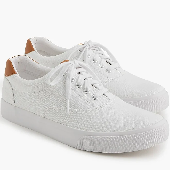 shoes J.Crew Men's Canvas Lace-Up Sneakers J.Crew Factory $69.5