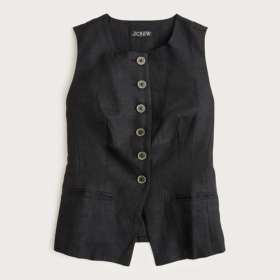 top J.Crew Women's Cutaway Linen Vest Top J.Crew $138