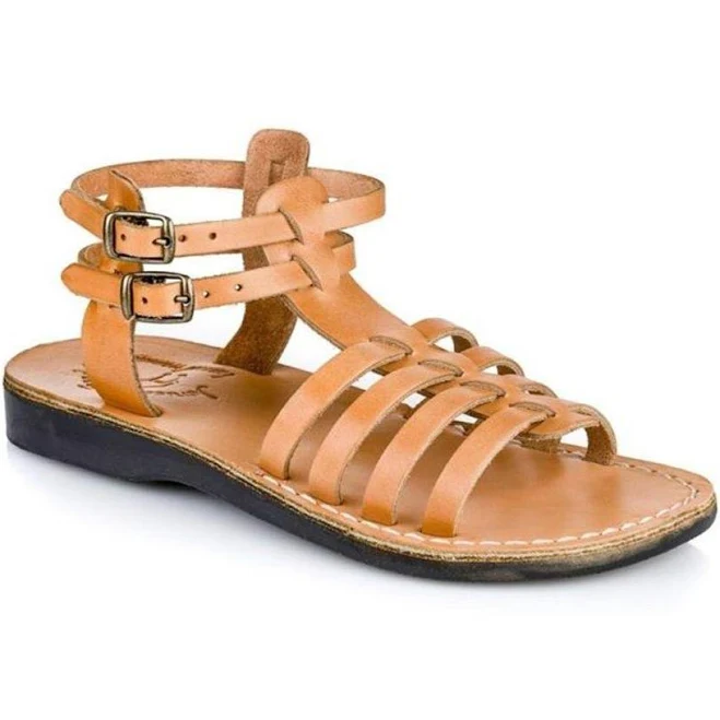 shoes Jerusalem Sandals Women's Leah Leather Gladiator Sandals Jerusalem Sandals $77.95
