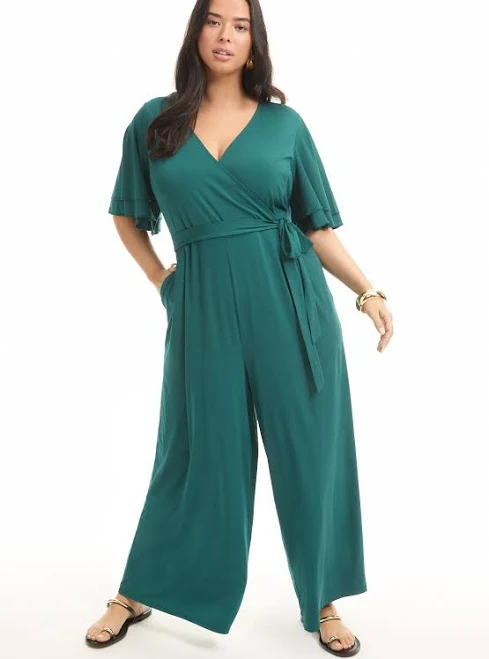 jumpsuit June + Vie Women's Plus Size Wide-Leg Jumpsuit Fullbeauty Plus Size Outlet $82.49