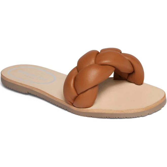 shoes Kenneth Cole Women's Nellie Braid Leather Slide Sandals Macy's $55.3