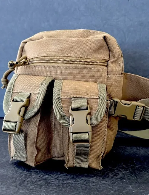 bag Khaki Canvas Tactical Belt Bag Adjustable Multi Pocket Heavy Duty eBay - rae-n-eddiescloset $16.14