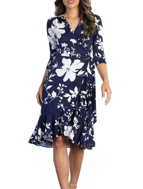 dress Kiyonna Women's Flirty Flounce Midi Wrap Dress Nordstrom $98