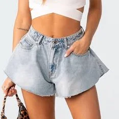 shorts koi Flared Denim Shorts edikted $21