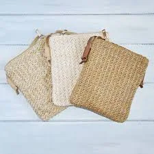 bag Ladies Soft Natural Straw Weave Effect Cross Body Bag with Vegan Leather Strap - 3 Colours Available Etsy $20.67