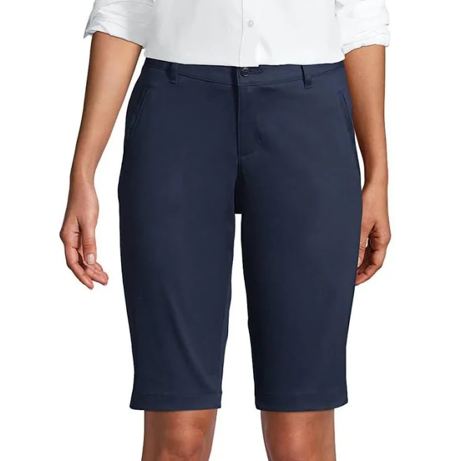 shorts Lands' End Women's Stretch Chino Bermuda Shorts Macy's $27.97
