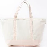 bag Large Classic Tote -- 18 oz. Heavyweight Durable Canvas -- Natural Canvas & Powder Pink Color michaels.com $29.99