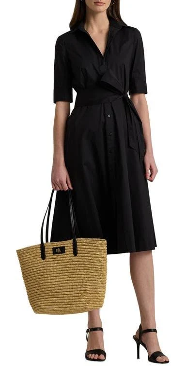 sundress Lauren Women's Ralph Lauren Belted Cotton Blend Shirtdress Nordstrom $155