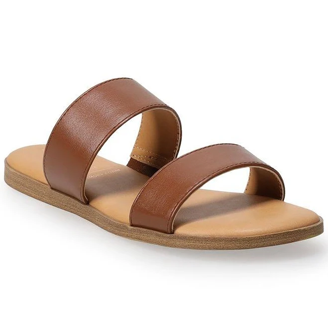 shoes LC Lauren Conrad Sunstone Women's Slide Sandals, Size: 8, Cognac Kohl's $24.99