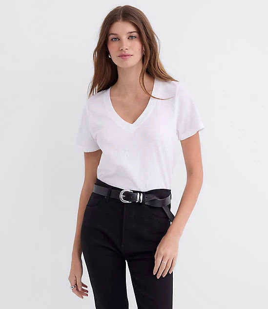 top Loft Women's Everyday V-Neck T-Shirt LOFT $11.98