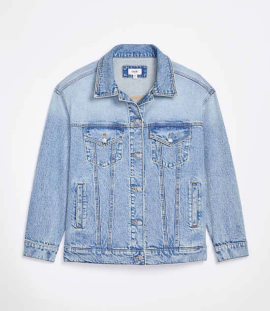 outerwear Loft Women's Oversized Denim Trucker Jacket LOFT $49.5