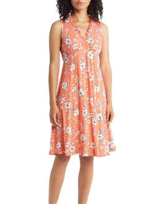dress Loveappella Women's Floral Print Ruffle Empire Waist Dress Nordstrom $47.6
