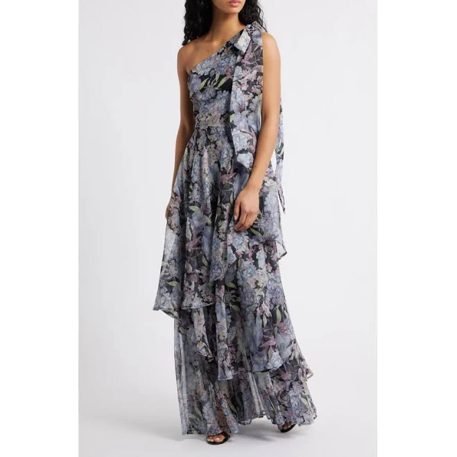 dress Lulus Amara One-Shoulder Floral Gown Nordstrom $138