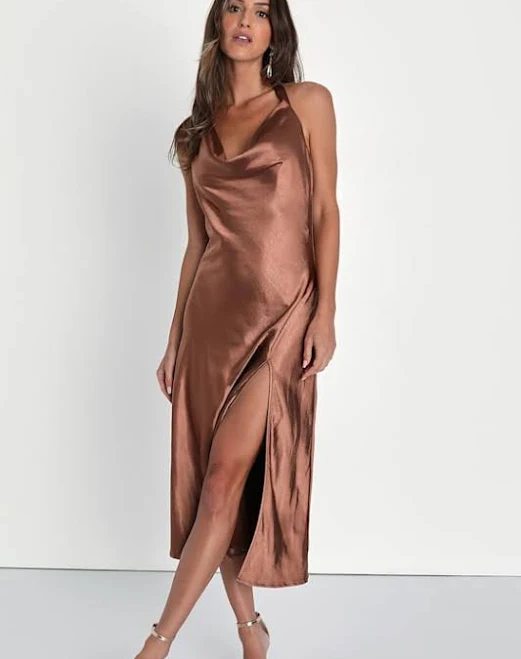 dress Lulus Backless Cowl Midi Dress Lulus $69