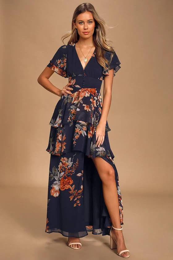 sundress Lulus Exclusive Floral Print Tiered Maxi Dress Lulus $78.4
