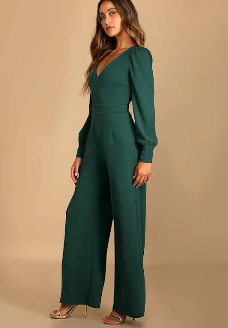 jumpsuit Lulus Long Sleeve Wide-Leg Jumpsuit Lulus $79