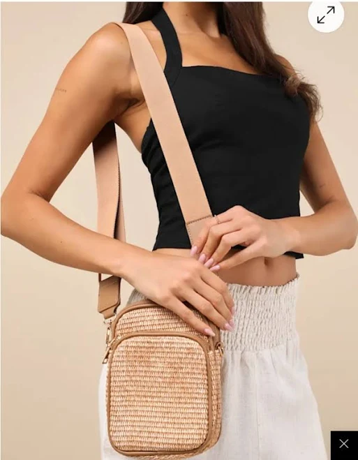 bag Lulus Raffia Woven Crossbody Bag Poshmark $28