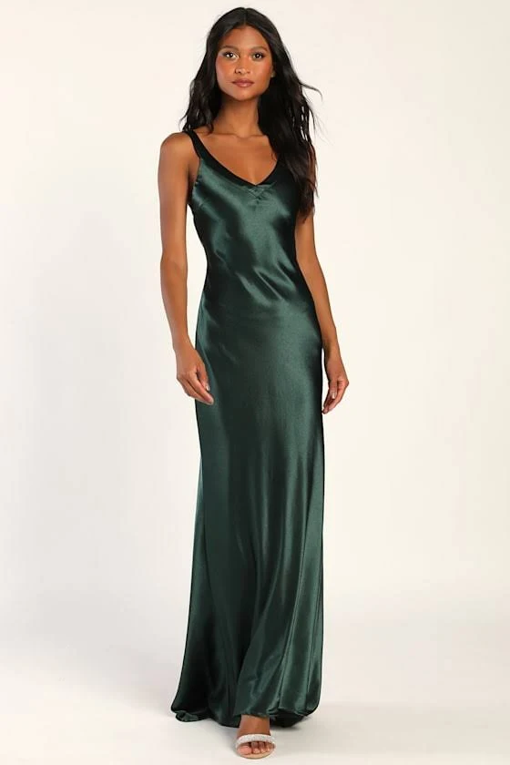 dress Lulus Satin Strappy Maxi Dress Lulus $89