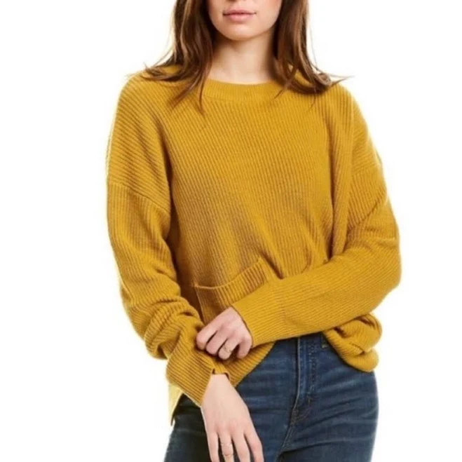 sweater Madewell Crew Neck Mustard Knit Sweater M eBay $25