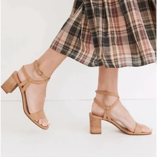 shoes Madewell Shoes | Madewell Loli Sandals 8.5 Tan Leather Anklestrap Block Heel Strappy Amber Clay | Color: Tan | Size: 8.5 | Refinedthrifter's Closet Poshmark $25