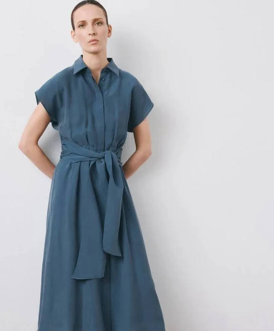 dress MANGO Women's Belted Midi Shirt Dress Macy's $99.99