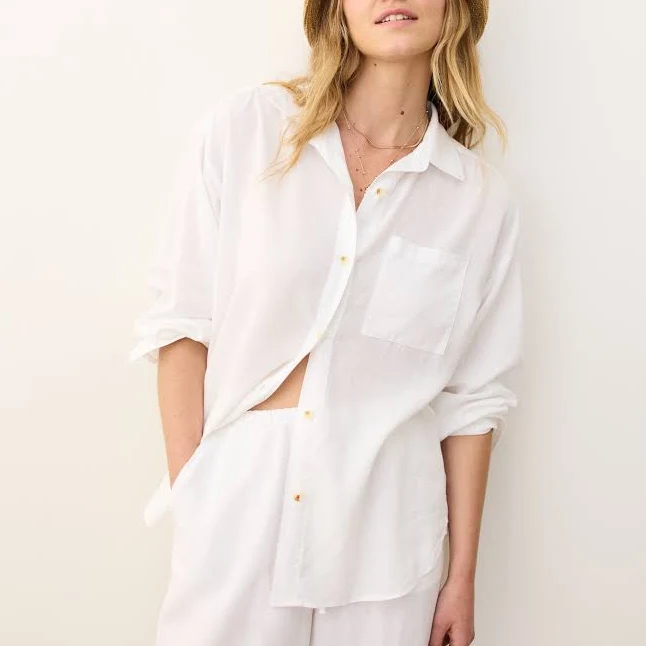 blouses Marine Layer Women's Gracey Oversized Linen Shirt Marine Layer $110