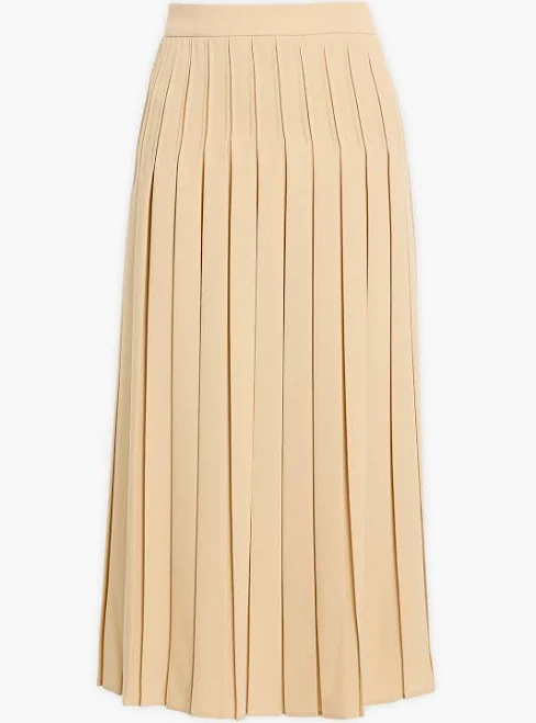 skirt Max Mara Luisa pleated crepe midi skirt - Women - Sand Skirts - IT 36 THE OUTNET $460