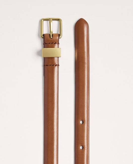 belt Me+em Women's Italian Leather Skinny Belt ME+EM $125