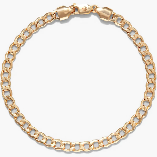 accessory Mejuri 14k Gold Flat Curb Chain Bracelet Mejuri US $1100