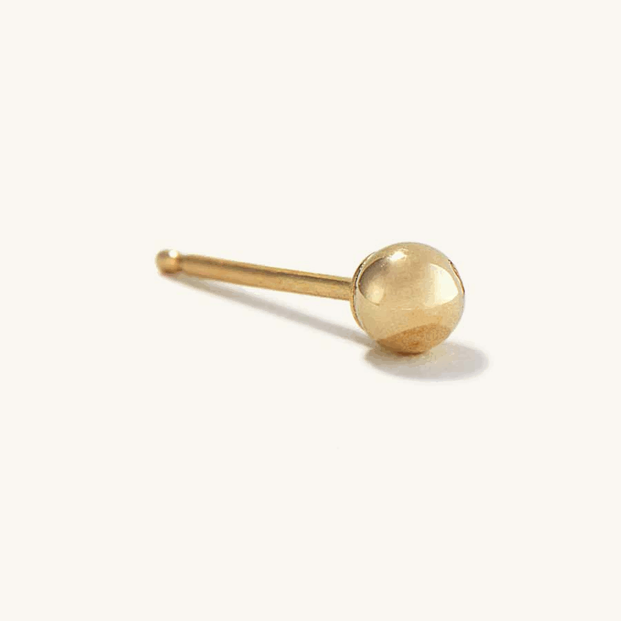 accessory Mejuri 14K Yellow Gold Single Sphere Stud Earring Mejuri $60