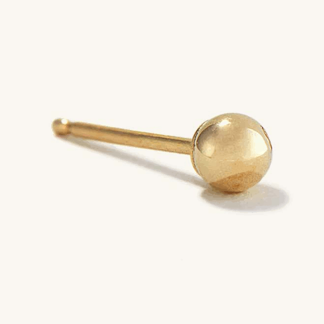 accessory Mejuri 14K Yellow Gold Single Sphere Stud Earring Mejuri $60