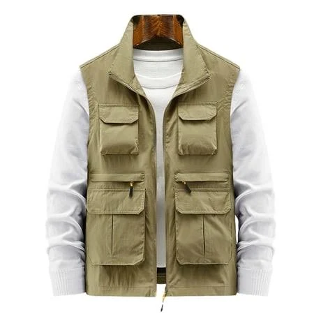 outerwear Men's Lightweight Multi-Pocket Utility Vest Walmart - Guzom Clothing $41.45