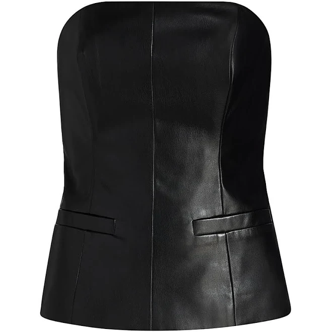 crop top Milly Women's Strapless Faux-Leather Top Saks Fifth Avenue $162.5