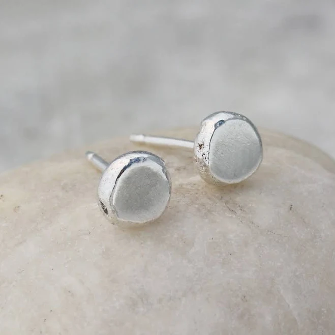accessory Minimalist Pebble Stud Earrings Etsy - ShopClementine $39.95