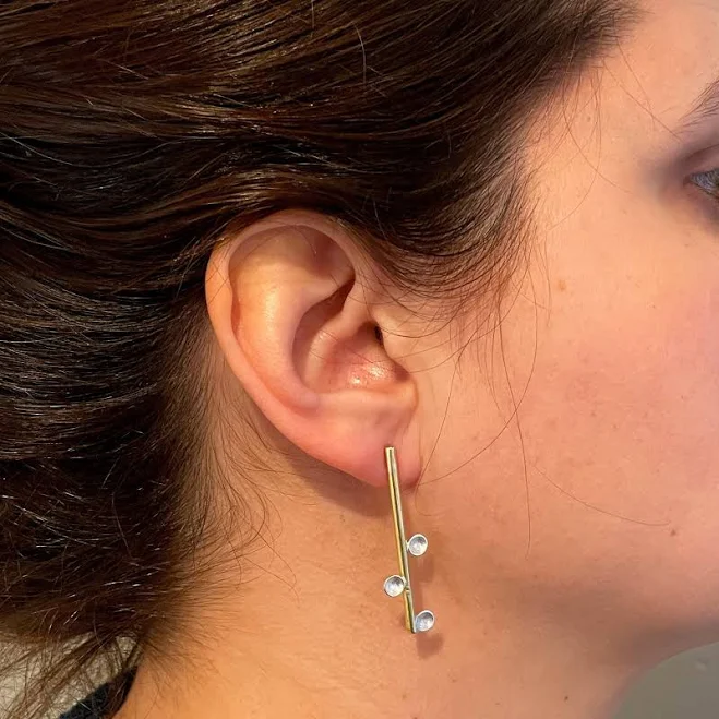 accessory Modern Geometric Statement Dangle Earrings Etsy - VirginiaWynne $59.38