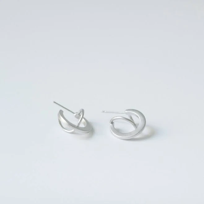accessory Modern Sterling Silver 3D Geometric Orbit Earrings Etsy - Seller $70