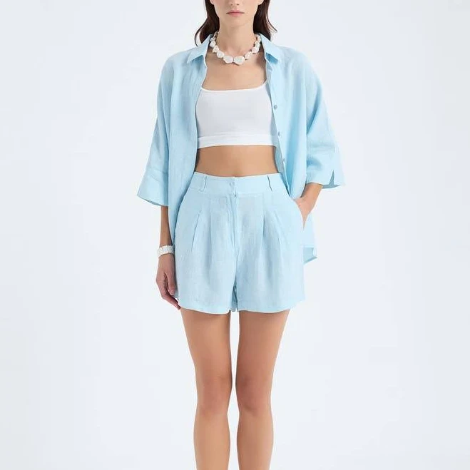 shorts Monlicia Women's Reve Relaxed Fit Linen High-Waist Shorts Nordstrom $89