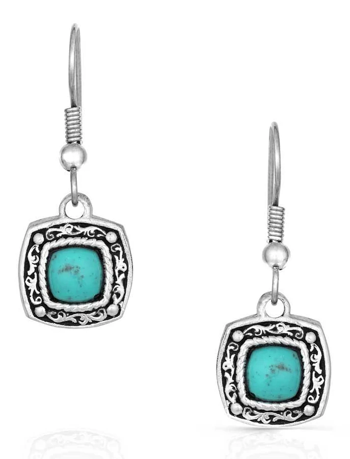 accessory Montana Silversmiths Blue Earth Turquoise Drop Earrings Montana Silversmiths $60