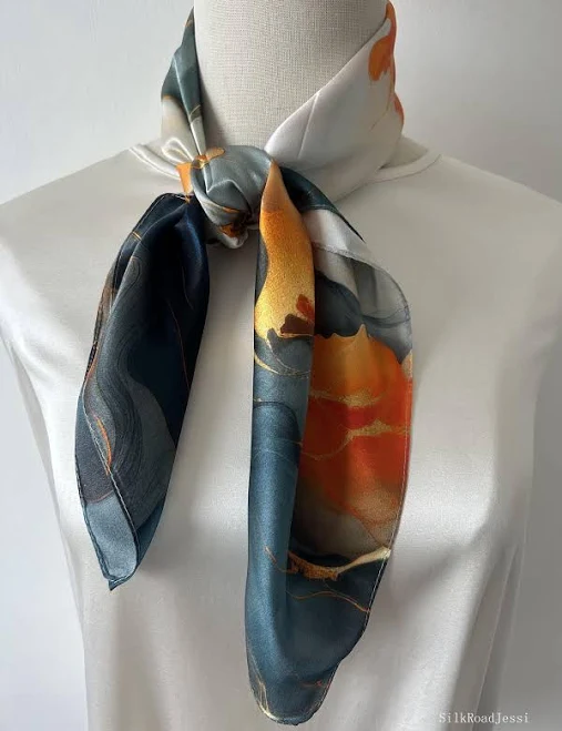 accessory Mulberry Silk Square Scarf Etsy - Seller $29.5