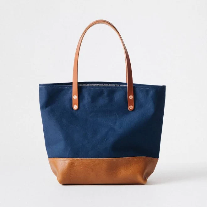 bag Navy Canvas Panel Tote +$25 KMM & Co. $350