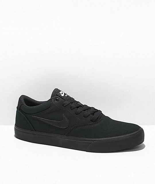 shoes Nike SB Chron 2 Black Canvas Skate Shoes Zumiez $64.95