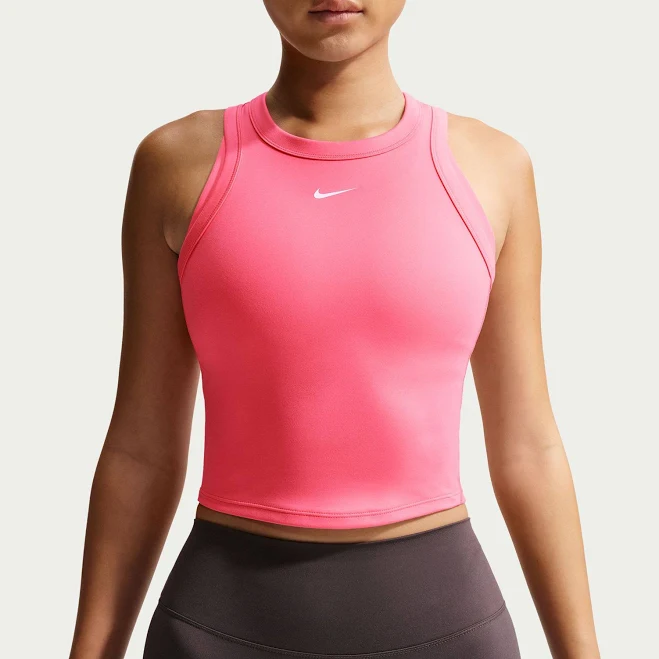 top Nike Women's One Fitted Dri-FIT Cropped Tank Top DICK'S Sporting Goods $42