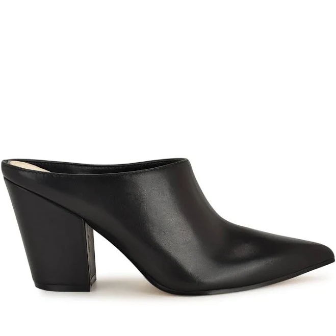 shoes Nine West Women's Amini Pointed Toe High Block Heel Mules Nine West $79.99