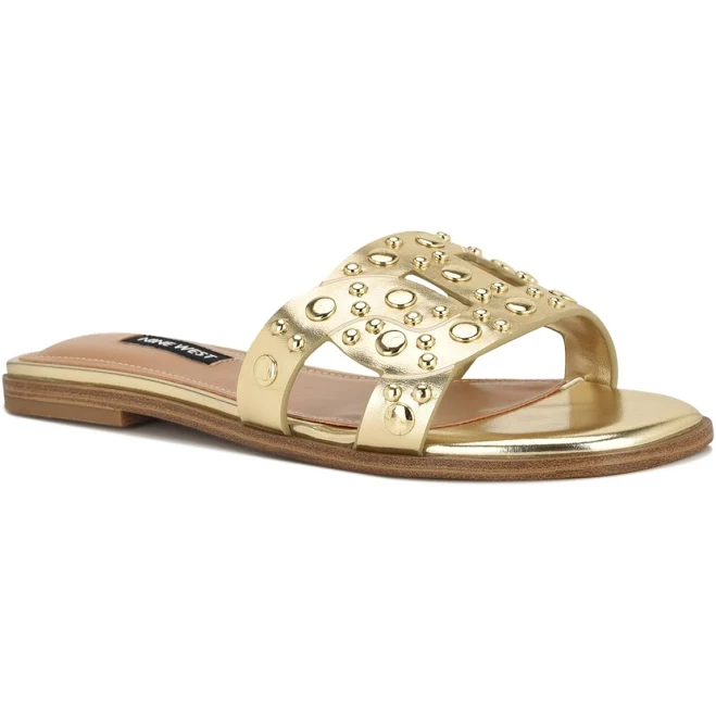 shoes Nine West Women's Gomaz Slip-On Sandals Macy's $47.4