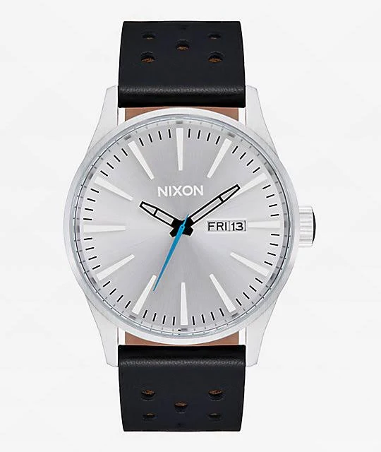 accessory Nixon Men's Sentry Leather Watch Zumiez $79.99
